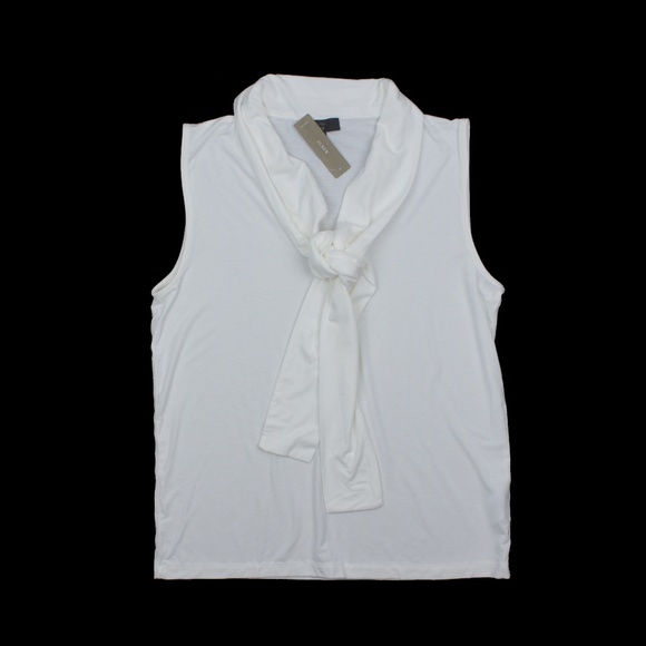 New JCREW 365 Stretch Tie Neck Top in Tencel - Picture 2 of 4